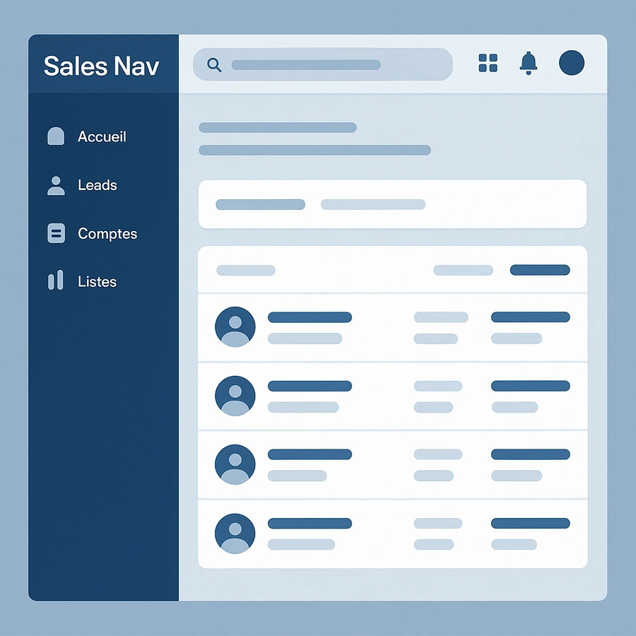 Sales Navigator interface illustration