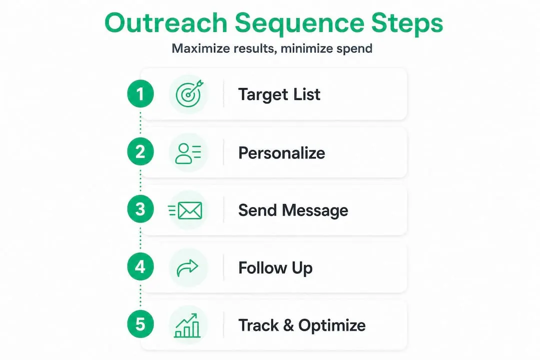 Infographic process for cost-effective sales outreach