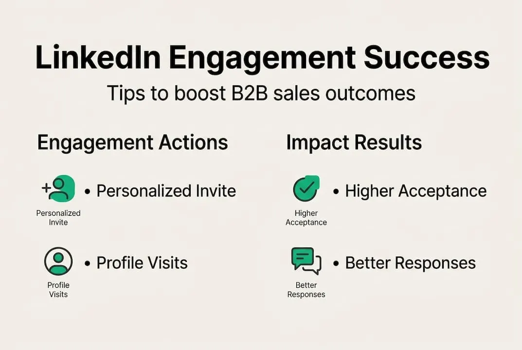 Infographic of LinkedIn engagement actions and impact