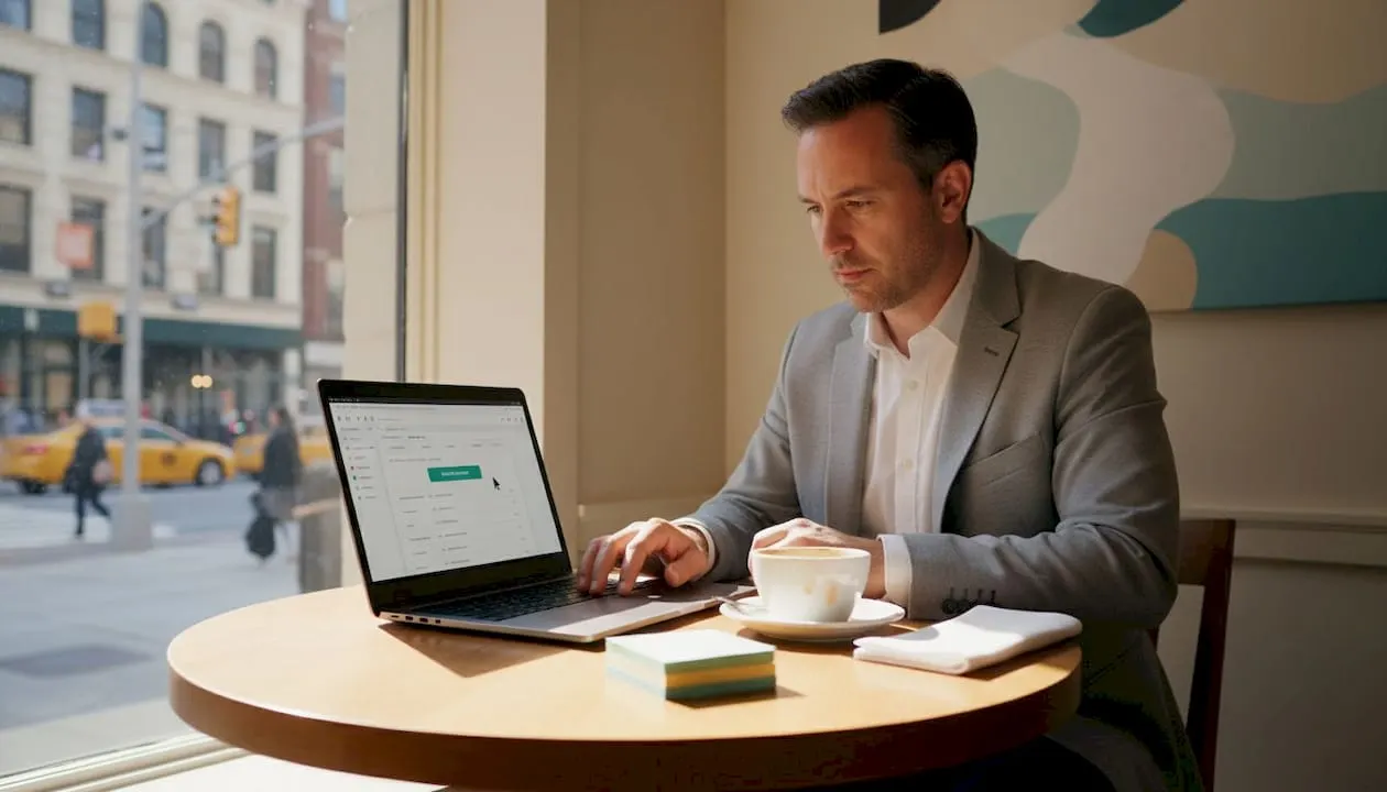 Admin managing team seat settings on laptop
