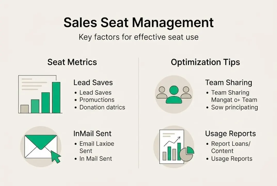 Infographic on sales seat management and metrics